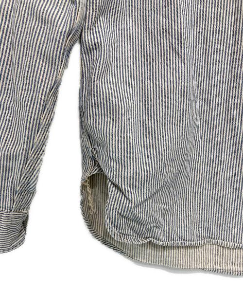 RRL（ダブルアールエル）RRL (ダブルアールエル) ストライプシャツ インディゴ×ホワイト サイズ:170/92Aの古着・服飾アイテム