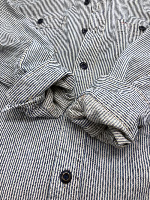 RRL（ダブルアールエル）RRL (ダブルアールエル) ストライプシャツ インディゴ×ホワイト サイズ:170/92Aの古着・服飾アイテム
