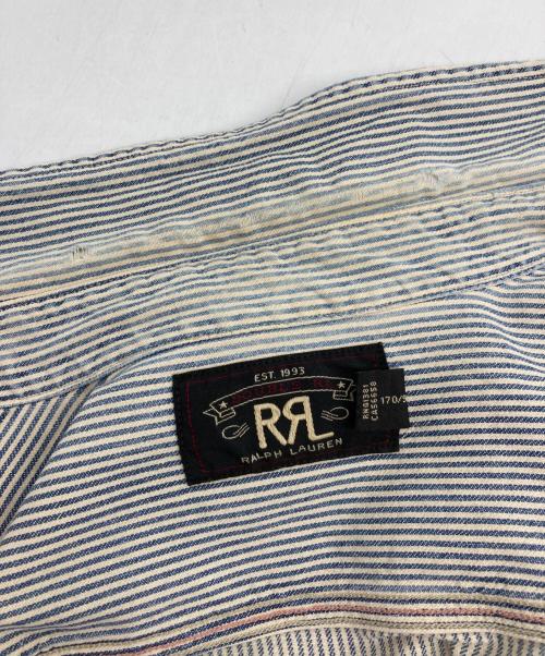 RRL（ダブルアールエル）RRL (ダブルアールエル) ストライプシャツ インディゴ×ホワイト サイズ:170/92Aの古着・服飾アイテム