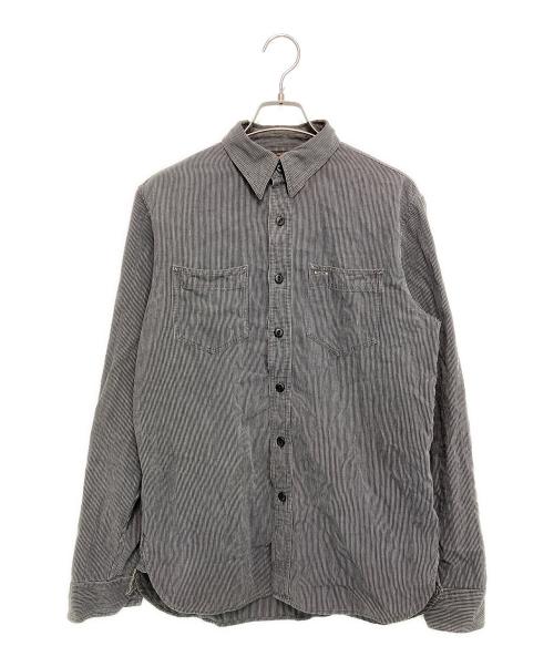 RRL（ダブルアールエル）RRL (ダブルアールエル) ストライプシャツ ブラック サイズ:170/92Aの古着・服飾アイテム