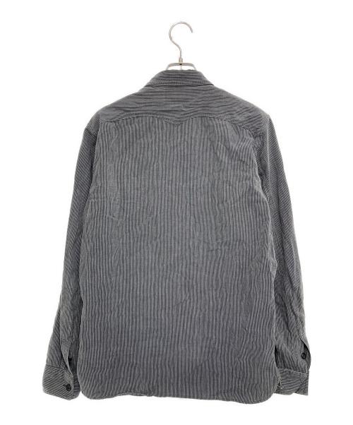 RRL（ダブルアールエル）RRL (ダブルアールエル) ストライプシャツ ブラック サイズ:170/92Aの古着・服飾アイテム