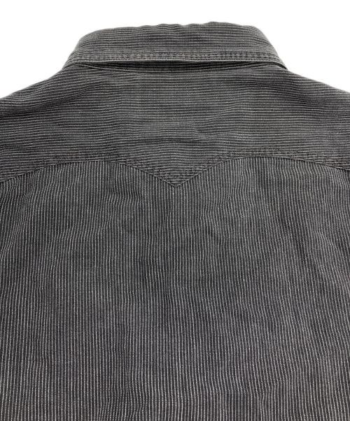 RRL（ダブルアールエル）RRL (ダブルアールエル) ストライプシャツ ブラック サイズ:170/92Aの古着・服飾アイテム