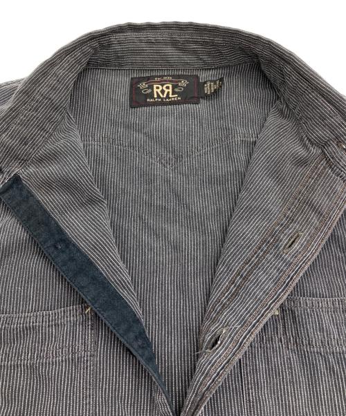 RRL（ダブルアールエル）RRL (ダブルアールエル) ストライプシャツ ブラック サイズ:170/92Aの古着・服飾アイテム