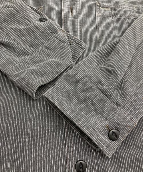 RRL（ダブルアールエル）RRL (ダブルアールエル) ストライプシャツ ブラック サイズ:170/92Aの古着・服飾アイテム