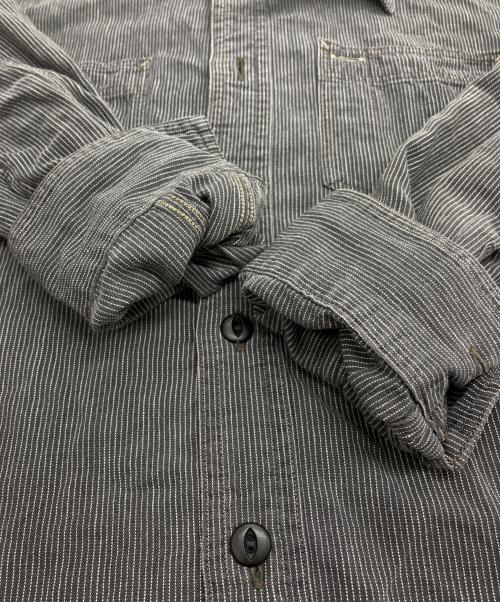 RRL（ダブルアールエル）RRL (ダブルアールエル) ストライプシャツ ブラック サイズ:170/92Aの古着・服飾アイテム