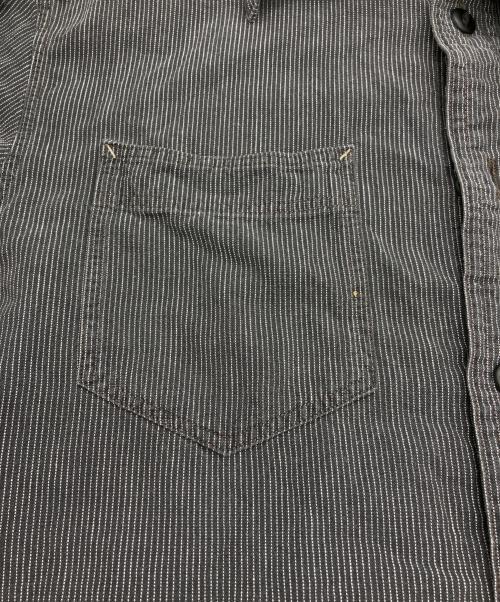 RRL（ダブルアールエル）RRL (ダブルアールエル) ストライプシャツ ブラック サイズ:170/92Aの古着・服飾アイテム