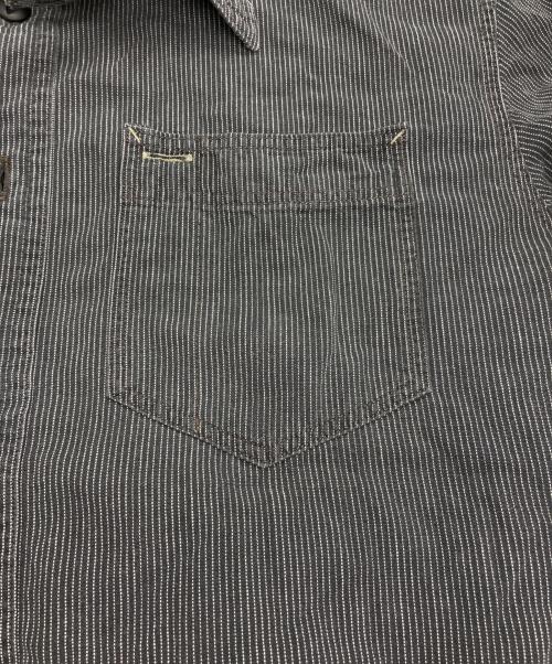RRL（ダブルアールエル）RRL (ダブルアールエル) ストライプシャツ ブラック サイズ:170/92Aの古着・服飾アイテム