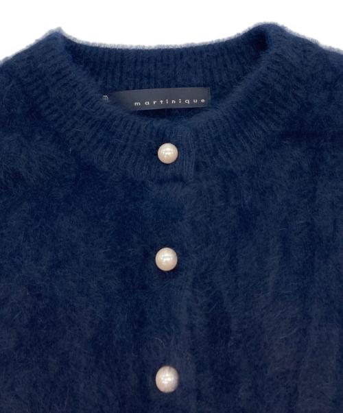 martinique（マルティニーク）martinique (マルティニーク) FOXカシミヤパールカーディガン ネイビー サイズ:-の古着・服飾アイテム