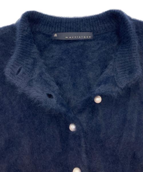 martinique（マルティニーク）martinique (マルティニーク) FOXカシミヤパールカーディガン ネイビー サイズ:-の古着・服飾アイテム