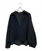 Plageプラージュ）の古着「GEORGETTE SKIPPER ブラウス」｜ブラック