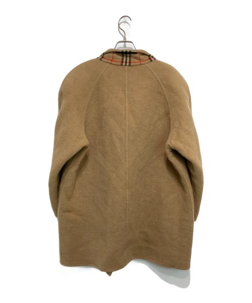 Burberry's（バーバリーズ）Burberry's (バーバリーズ) ノバチェック ウールダブルコート キャメル サイズ:17の古着・服飾アイテム