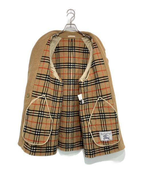 Burberry's（バーバリーズ）Burberry's (バーバリーズ) ノバチェック ウールダブルコート キャメル サイズ:17の古着・服飾アイテム
