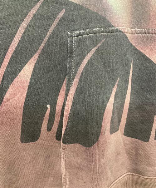 DRIES VAN NOTEN（ドリスヴァンノッテン）DRIES VAN NOTEN (ドリスヴァンノッテン) パームツリー プリントスウェットパーカー パープル×ブラック サイズ:LARGEの古着・服飾アイテム