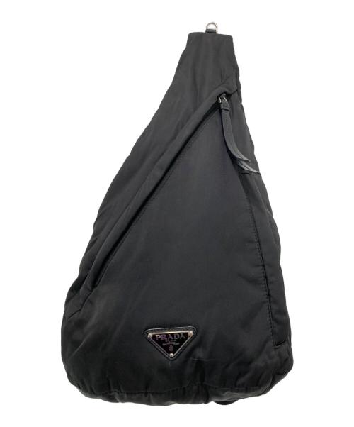 PRADA（プラダ）PRADA (プラダ) Re-Nylon ナイロンショルダーバッグ ブラックの古着・服飾アイテム