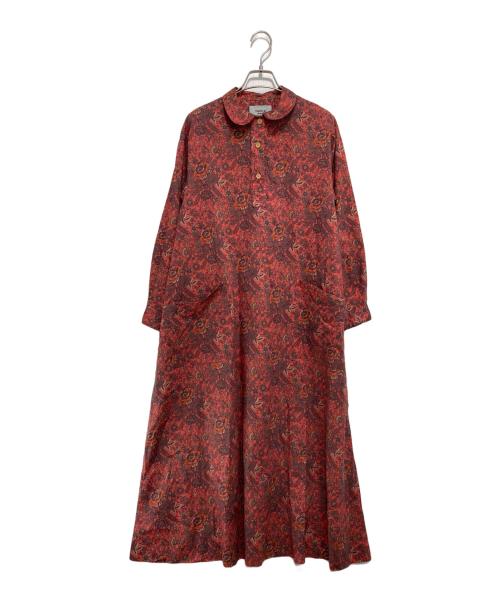 YAECA（ヤエカ）YAECA (ヤエカ) NOTTINGHAM プルオーバーシャツドレス レッド サイズ:Mの古着・服飾アイテム
