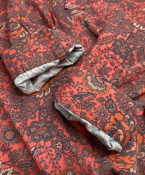 YAECA（ヤエカ）YAECA (ヤエカ) NOTTINGHAM プルオーバーシャツドレス レッド サイズ:Mの古着・服飾アイテム
