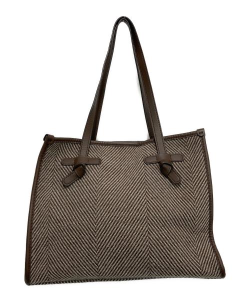GIANNI CHIARINI（ジャンニ キアリーニ）GIANNI CHIARINI (ジャンニ キアリーニ) MAECELLA トートバッグ ブラウンの古着・服飾アイテム