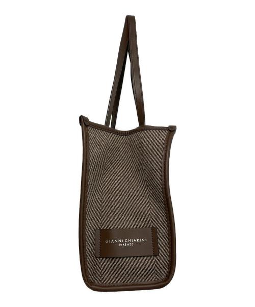 GIANNI CHIARINI（ジャンニ キアリーニ）GIANNI CHIARINI (ジャンニ キアリーニ) MAECELLA トートバッグ ブラウンの古着・服飾アイテム