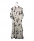 HER LIP TOハーリップトゥ）の古着「French Bouquet Puff Sleeve Dress」｜ホワイト