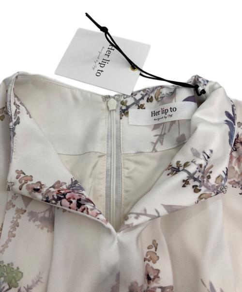 HER LIP TO（ハーリップトゥ）HER LIP TO (ハーリップトゥ) French Bouquet Puff Sleeve Dress ホワイト サイズ:Mの古着・服飾アイテム