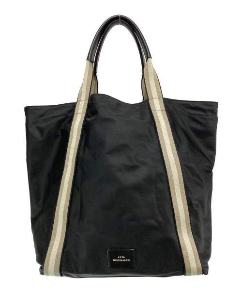 ANYA HINDMARCH（アニヤ・ハインドマーチ）ANYA HINDMARCH (アニヤ・ハインドマーチ) Shopping Tote Eyes in ECONYL ブラックの古着・服飾アイテム