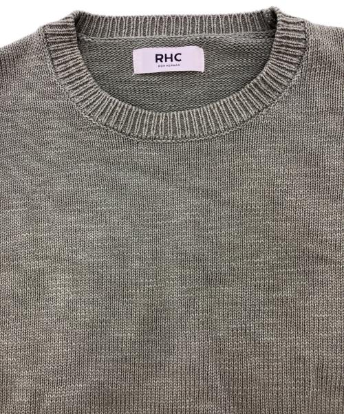 RHC Ron Herman（アールエイチシー ロンハーマン）RHC Ron Herman (アールエイチシー ロンハーマン) スラブコットン アシッド ニットプルオーバー グリーン サイズ:Mの古着・服飾アイテム