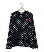 PLAY COMME des GARCONSプレイコムデギャルソン）の古着「ドット長袖カットソー」｜ブラック