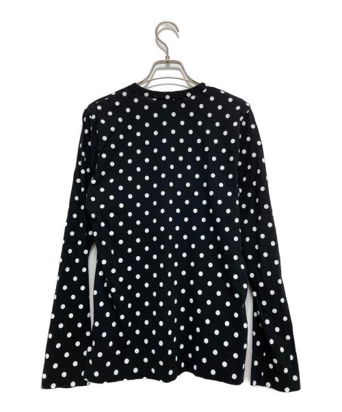 PLAY COMME des GARCONS（プレイコムデギャルソン）PLAY COMME des GARCONS (プレイコムデギャルソン) ドット長袖カットソー ブラック サイズ:Lの古着・服飾アイテム