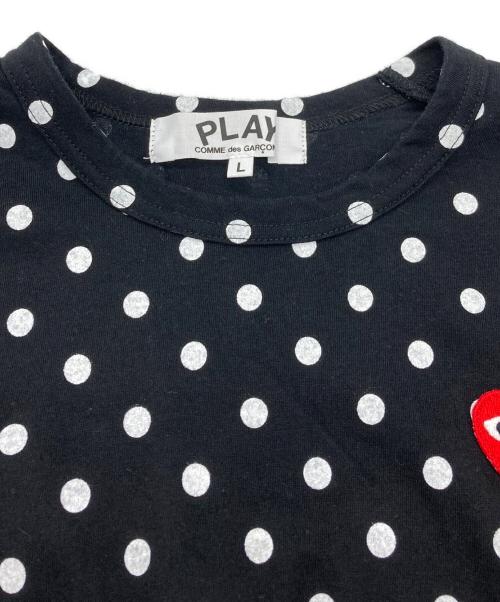 PLAY COMME des GARCONS（プレイコムデギャルソン）PLAY COMME des GARCONS (プレイコムデギャルソン) ドット長袖カットソー ブラック サイズ:Lの古着・服飾アイテム