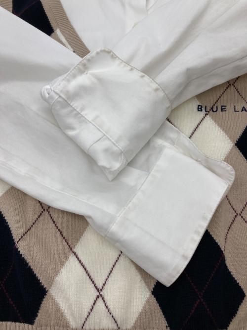 BLUE LABEL CRESTBRIDGE（ブルーレーベルクレストブリッジ）BLUE LABEL CRESTBRIDGE (ブルーレーベルクレストブリッジ) ベストコンビブラウス ホワイト×ベージュ サイズ:36の古着・服飾アイテム