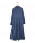 BLUE LABEL CRESTBRIDGE (ブルーレーベルクレストブリッジ) ギャザーティアードワンピース ブルー サイズ:36：5000円
