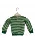 GUCCI (グッチ) ボーダーニットポロシャツ グリーン サイズ:24(90/56)：8000円