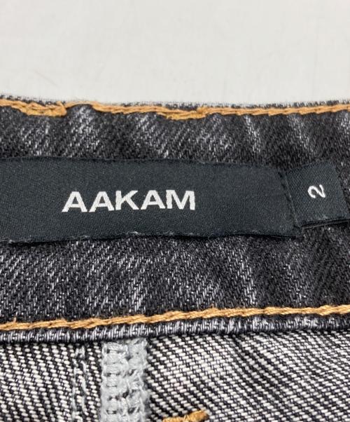 AAKAM（アーカム）AAKAM (アーカム) ワイドデニムパンツ ブラック サイズ:2の古着・服飾アイテム