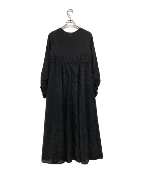 BEAMS（ビームス）BEAMS (ビームス) フリンジ フレア ワンピース ブラック 未使用品の古着・服飾アイテム