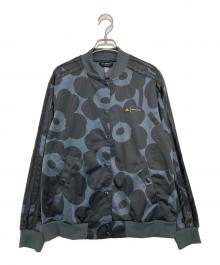 adidas×marimekko（アディダス×マリメッコ）の古着「ウニッコ柄 トラックブルゾン」｜ブラック×グレー