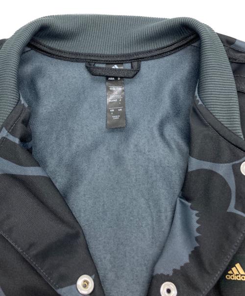 adidas（アディダス）adidas (アディダス) ウニッコ柄 トラックブルゾン ブラック×グレー サイズ:Lの古着・服飾アイテム