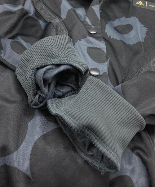 adidas（アディダス）adidas (アディダス) ウニッコ柄 トラックブルゾン ブラック×グレー サイズ:Lの古着・服飾アイテム