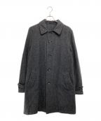 COMME des GARCONS HOMMEコムデギャルソン オム）の古着「00‘ｓ ウールナイロン ステンカラーコート　」｜グレー