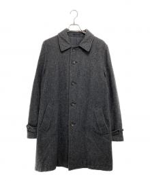 COMME des GARCONS HOMME（コムデギャルソン オム）の古着「00‘ｓ ウールナイロン ステンカラーコート　」｜グレー