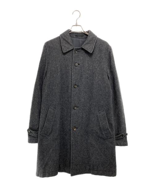 COMME des GARCONS HOMME（コムデギャルソン オム）COMME des GARCONS HOMME (コムデギャルソン オム) 00‘ｓ ウールナイロン ステンカラーコート　 グレー サイズ:Lの古着・服飾アイテム