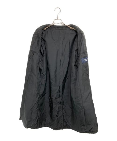 COMME des GARCONS HOMME（コムデギャルソン オム）COMME des GARCONS HOMME (コムデギャルソン オム) 00‘ｓ ウールナイロン ステンカラーコート　 グレー サイズ:Lの古着・服飾アイテム