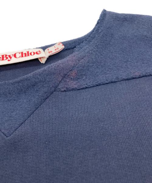 SEE BY CHLOE（シーバイクロエ）SEE BY CHLOE (シーバイクロエ) カットオフスウェット ネイビー サイズ:36の古着・服飾アイテム