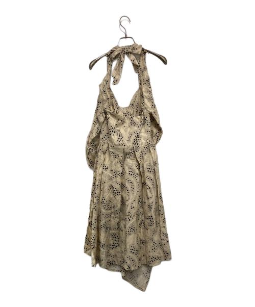 Vivienne Westwood RED LABEL（ヴィヴィアンウエストウッドレッドレーベル）Vivienne Westwood RED LABEL (ヴィヴィアンウエストウッドレッドレーベル) 総柄ホルターネックワンピース ベージュ サイズ:2の古着・服飾アイテム