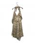 Vivienne Westwood RED LABEL (ヴィヴィアンウエストウッドレッドレーベル) 総柄ホルターネックワンピース ベージュ サイズ:2：13000円