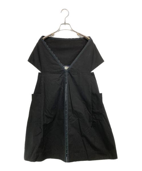 LIMI feu（リミフゥ）LIMI feu (リミフゥ) フロントホック 変形ノースリーブワンピース ブラック サイズ:Sの古着・服飾アイテム