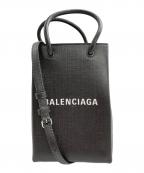 BALENCIAGAバレンシアガ）の古着「ショッピング フォンホルダー」｜ブラック