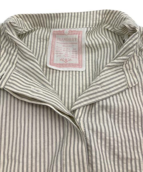 BEARDSLEY（ビアズリー）BEARDSLEY (ビアズリー) ストライプギャザーワンピース アイボリー×グレー サイズ:１の古着・服飾アイテム