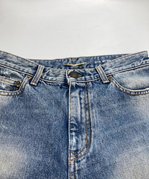 Saint Laurent Paris（サンローランパリ）Saint Laurent Paris (サンローランパリ) ダメージ加工デニムパンツ インディゴ サイズ:25の古着・服飾アイテム