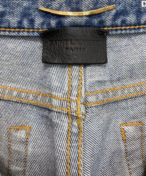 Saint Laurent Paris（サンローランパリ）Saint Laurent Paris (サンローランパリ) ダメージ加工デニムパンツ インディゴ サイズ:25の古着・服飾アイテム
