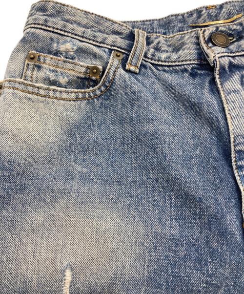 Saint Laurent Paris（サンローランパリ）Saint Laurent Paris (サンローランパリ) ダメージ加工デニムパンツ インディゴ サイズ:25の古着・服飾アイテム